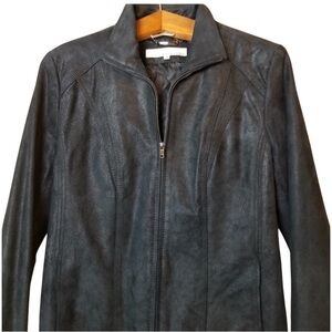 Wilson vintage woman black suede leather jacket size Ix